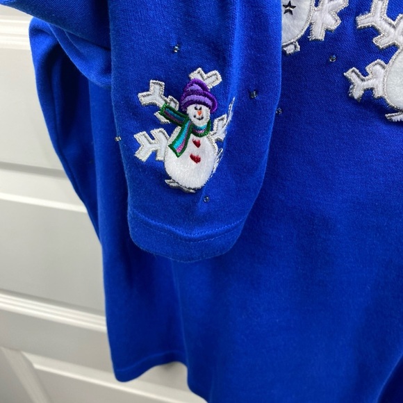 Vintage Designers Originals Studio Joy Embroidered Christmas Holiday Shirt - Picture 3 of 8